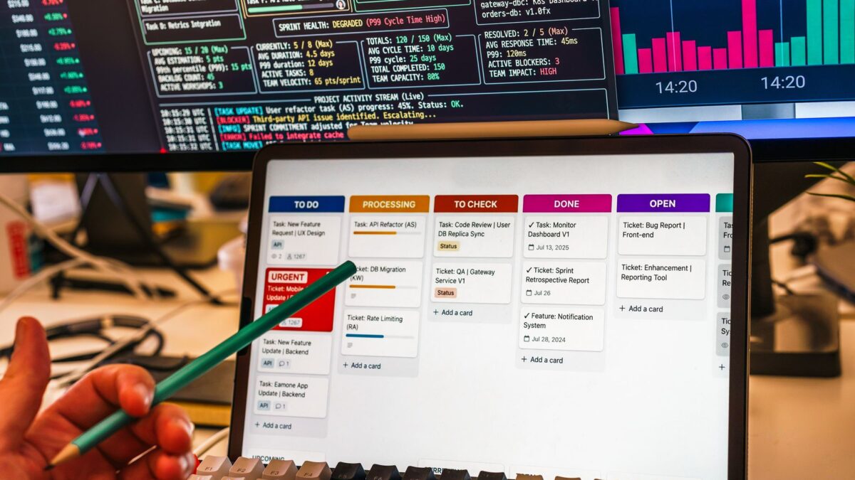 Quadre de comandament empresarial en una oficina